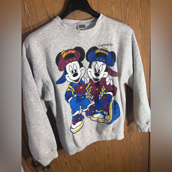 80s Mickey & Minnie Graphic Crewneck Sweatshirt - Picture 2 of 5